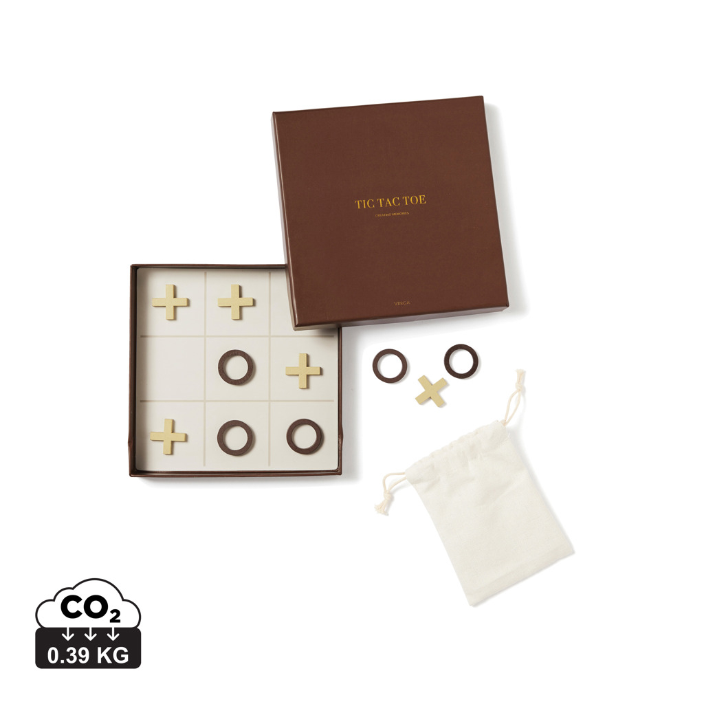 Jeu promotionnel de table basse Criss-cross VINGA Blanc cassé